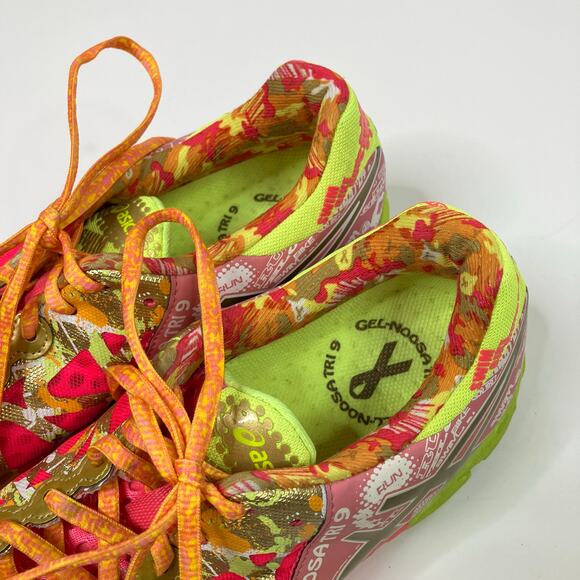 ASICS | Gel Noosa Tri 9 Running Shoe Breast Cancer Pink Yellow Sneaker Womens 12 - Picture 4 of 9